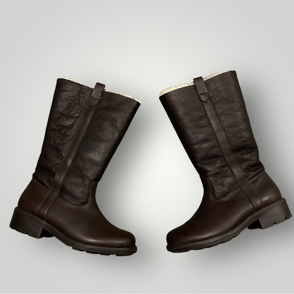 SANTANA Canada Shearling Boots Sz 8 Brown - Picture 1 of 13